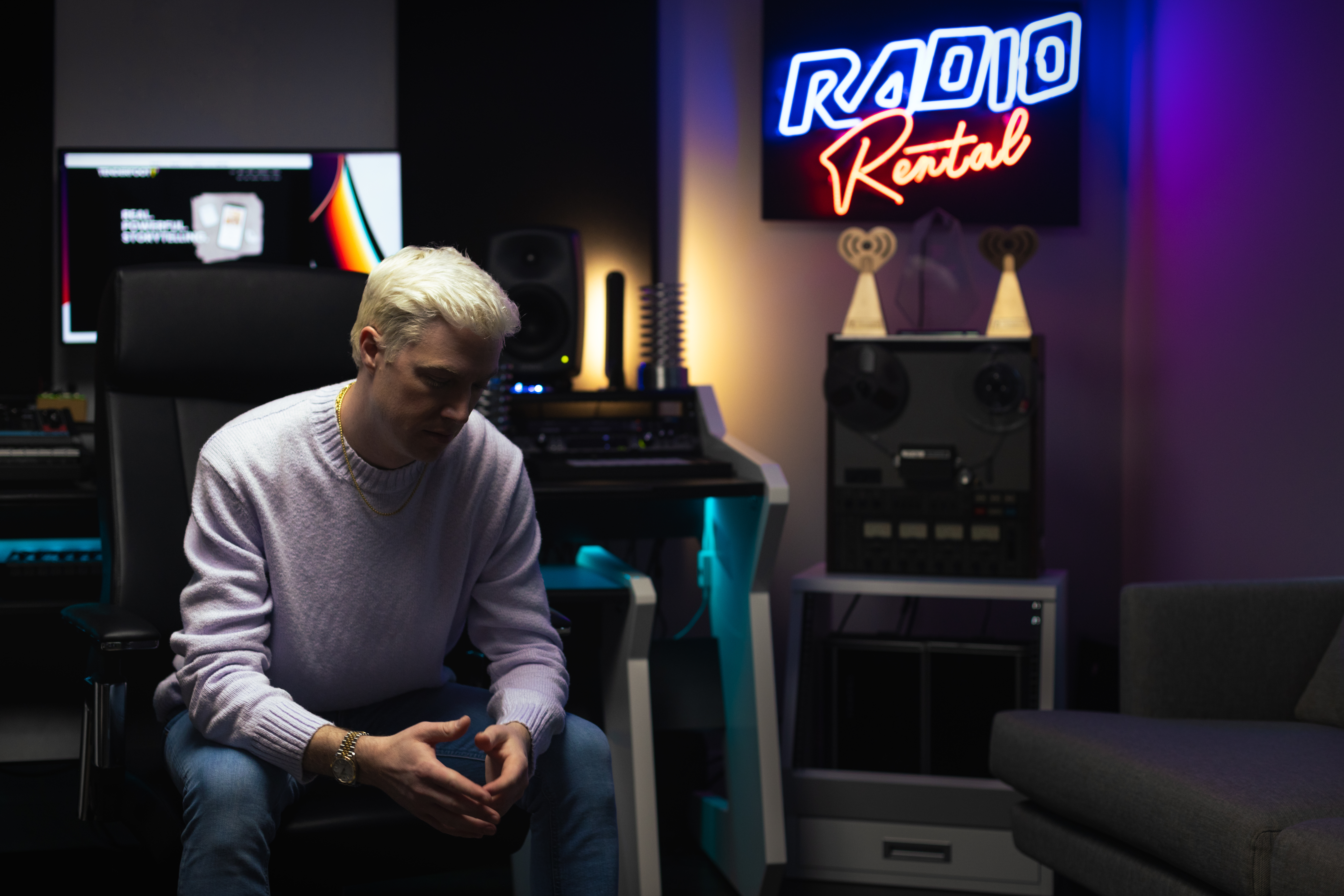 Payne Lindsey in the studio