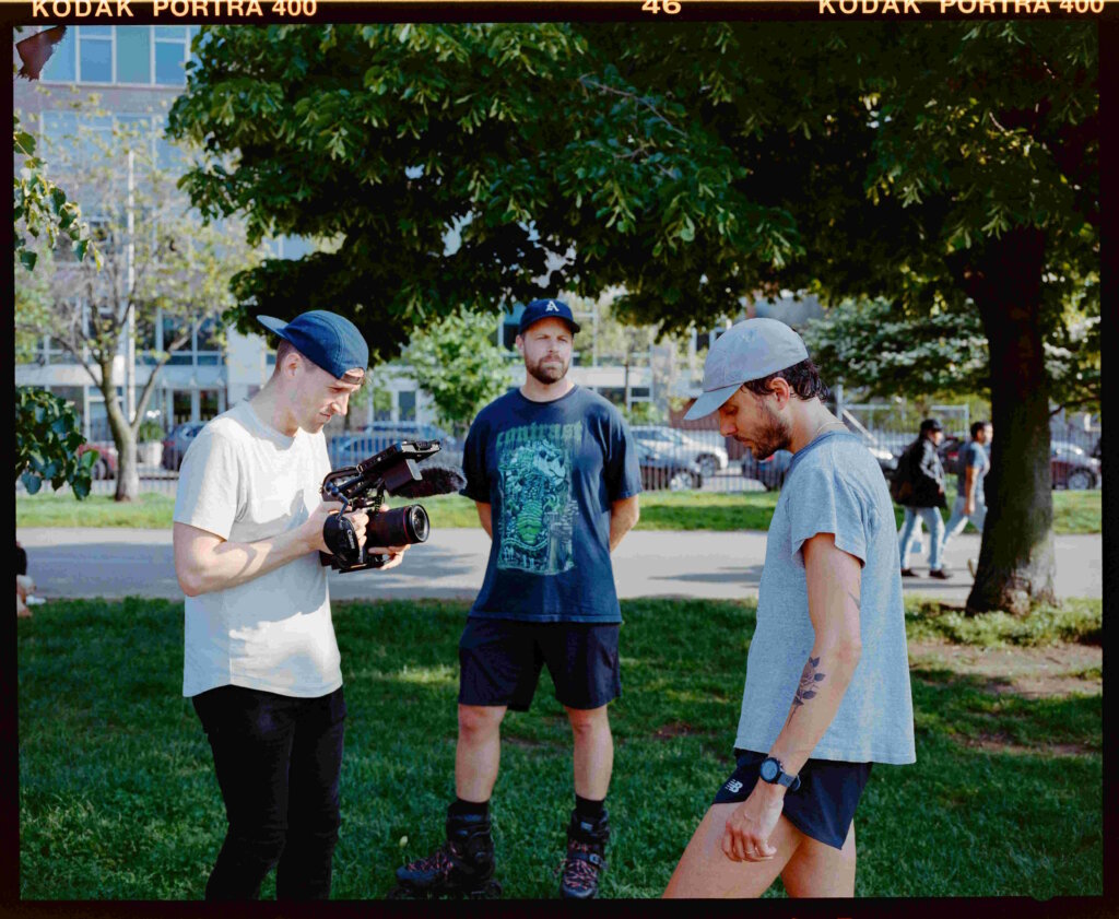 Filmmaker Eric Floberg on set