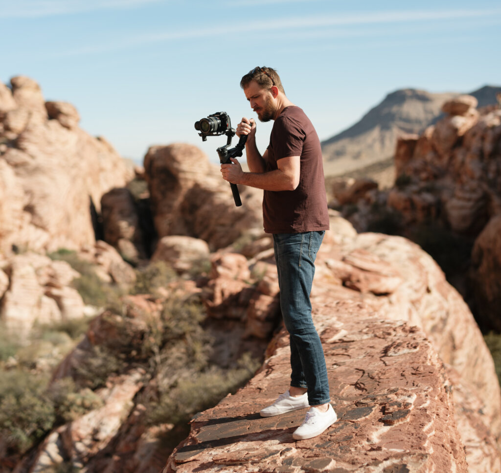 Wedding Film School filming in rocky mountains