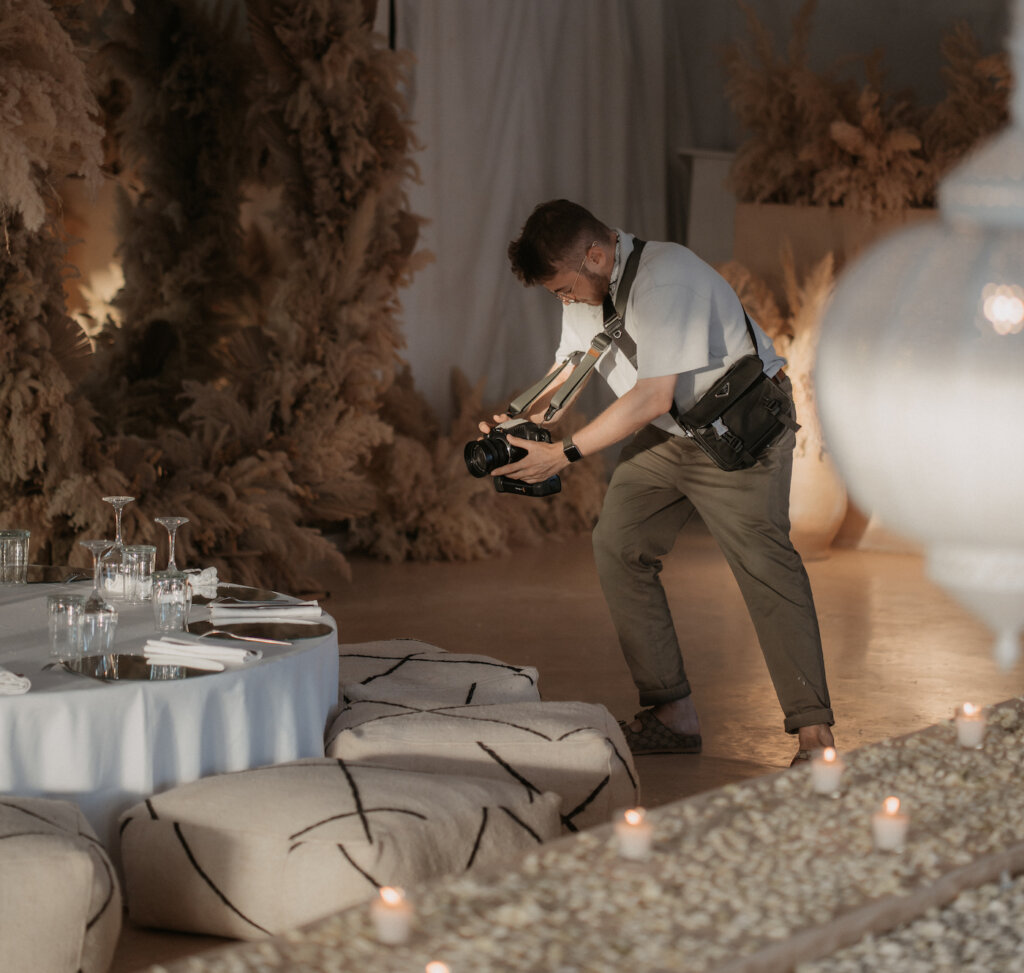 Tobi Wögerer filming wedding